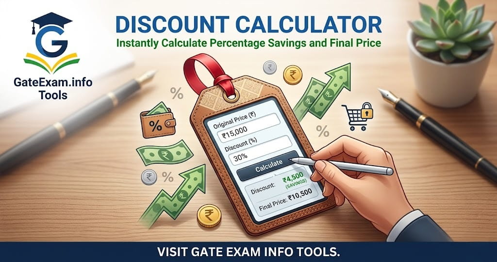 Discount Calculator | Sale Price & Percent Off | Gate Exam Info