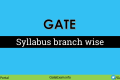 Gate syllabus 2021 for all branches PDF